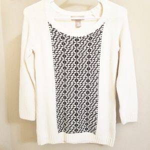 ◇SOLD◇Banana Republic XS Cream w Black Sweater